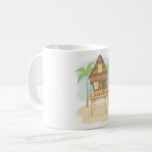 Mug Case de plage tropicale planches de surf et palmie (Devant gauche)