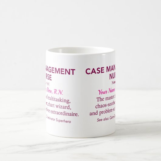 Mug Case Management Nurse Definition, Custom Gift (Centre)
