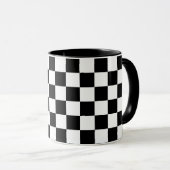 Mug Cases de jeu d'échecs noir et blanc (Devant droit)