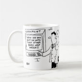 Mug Cashpoint ATM montre un message enjoué demandant u (Gauche)
