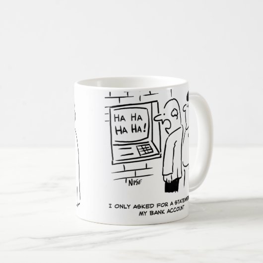 Mug Cashpoint - Deux caricatures bancaires (Devant droit)