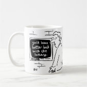 Mug Cashpoint - Deux caricatures bancaires (Gauche)