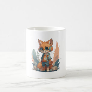 Mug Casque bébé renard drôle