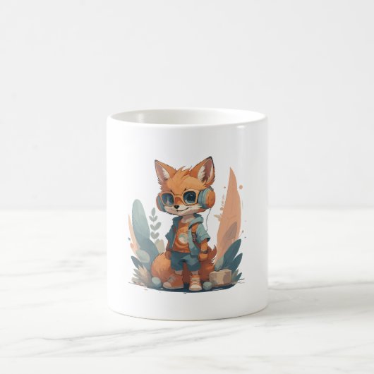 Mug Casque bébé renard drôle (Centre)
