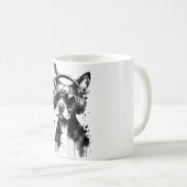 Mug Casque de chien cool Cute Animaux de compagnie enc (Devant droit)