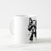 Mug Casque de chien cool Cute Animaux de compagnie enc (Devant gauche)
