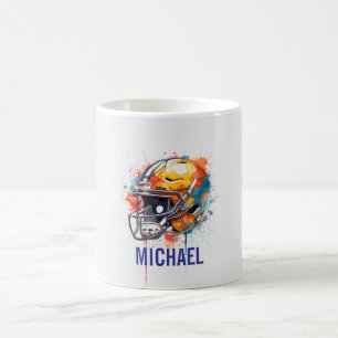 Mug Casque de football de motivation inspirante nom