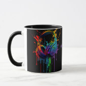 Mug Casque de jeu d'aquarelle graphique personnalisé (Gauche)