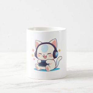 Mug Casque de jeu pour console portable Chibi Chat Mig