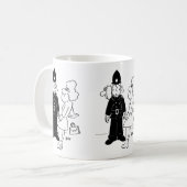 Mug Casque de l'horloge du policier britannique. Drôle (Devant gauche)