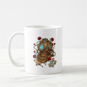 Mug Casque de plongée sous-marine Steampunk Illustrati