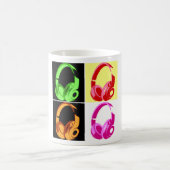 Mug Casque de quatre couleurs Pop Art Tête Téléphone (Centre)