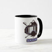 Mug Casque de ski cool (Devant droit)