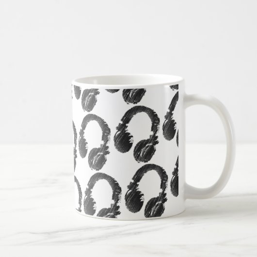 Mug casque deejay de musique noire (Droite)