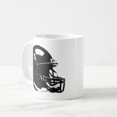 Mug Casque noir blanc Pop Art Football (Devant gauche)