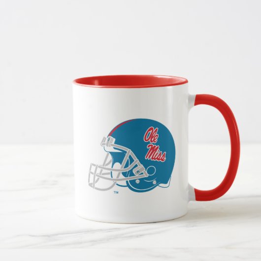 Mug Casque Ole Miss Football | Bleu clair (Droite)
