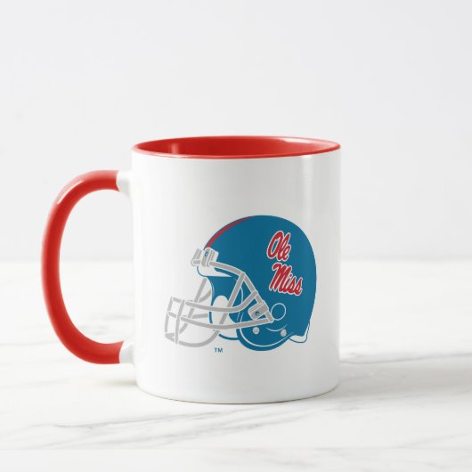 Mug Casque Ole Miss Football | Bleu clair (Gauche)