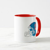 Mug Casque Ole Miss Football | Bleu clair (Devant droit)