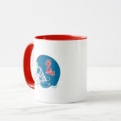 Mug Casque Ole Miss Football | Bleu clair (Devant gauche)