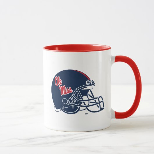 Mug Casque Ole Miss Football | bleu foncé (Droite)