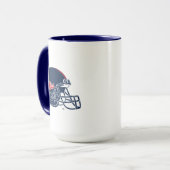 Mug Casque Ole Miss Football | bleu foncé (Devant gauche)