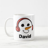 Mug Casques personnalisés Musique Snowman (Gauche)