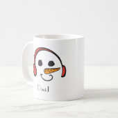 Mug Casques personnalisés Musique Snowman (Devant gauche)