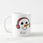 Mug Casques personnalisés Musique Snowman (Gauche)