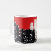 Mug Casquette à café pour jeu d'échecs noir et blanc (Devant gauche)