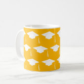 Mug Casquette de diplôme jaune (Devant gauche)