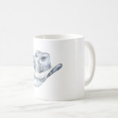 Mug Casquette de fille blanche en argent (Devant droit)