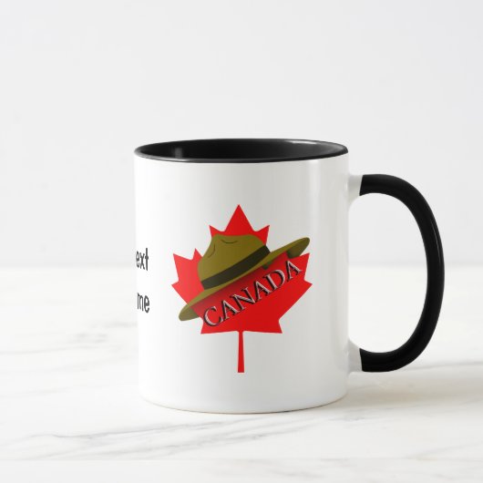 Mug Casquette de la Gendarmerie canadienne sur la feui (Droite)