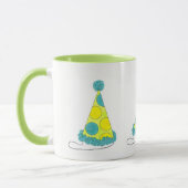 Mug Casquette de la soirée Polka Dot heureux Anniversa (Gauche)