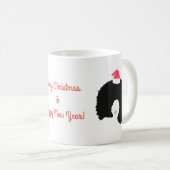 Mug Casquette de Noël Afro Hair (Devant droit)