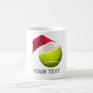 Mug Casquette de Père Noël de balle de tennis de Noël