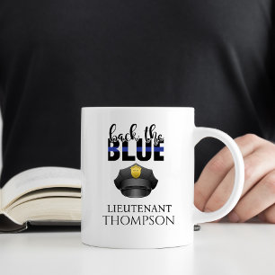 Mug Casquette de police personnalisé Retour au bleu