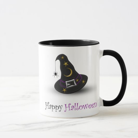 Mug Casquette de sorcière d'Halloween avec araignée - (Droite)