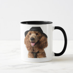 Mug Casquette et cravate de port d'or de chien de