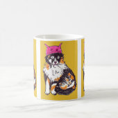 Mug Casquette rose de chat sur le chat de calicot pour (Centre)