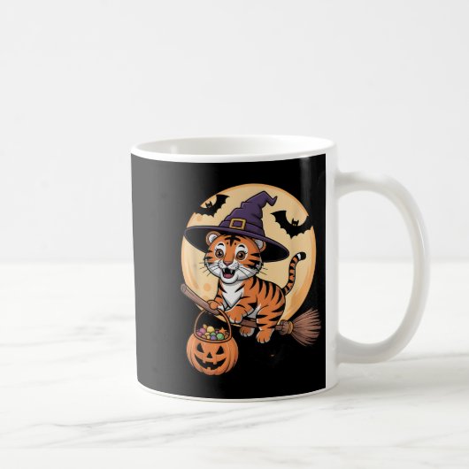 Mug Casquette sorcière Tiger Citrouille Costume d'Hall (Droite)