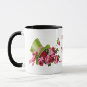 Mug Casquette supérieur et roses verts, (Gauche)