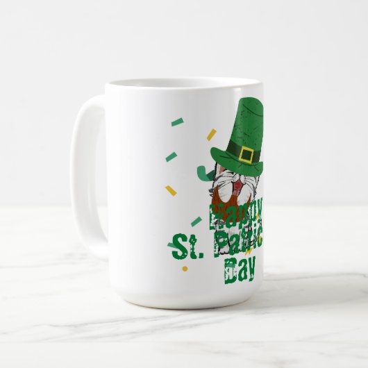 Mug Casquette vert chanceux Shamrock St. Patrick's Day (Devant gauche)
