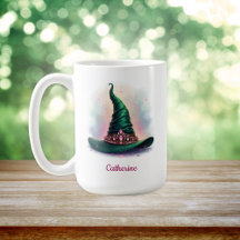 Casquette Whimsical Pink Crown & Green Witch