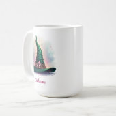 Mug Casquette Whimsical Pink Crown & Green Witch (Devant gauche)