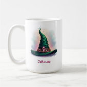 Mug Casquette Whimsical Pink Crown & Green Witch (Gauche)