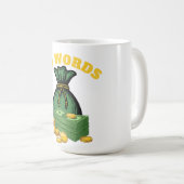 Mug casse d'argent - icône d'argent - sans mots (Devant droit)