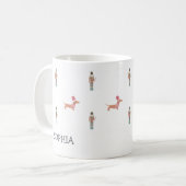 Mug Casse-noires de Noël moderne Motif Dachshund (Devant gauche)
