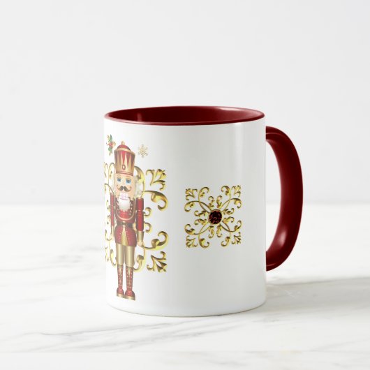Mug Casse-noisette à café de vacances à deux tons (Devant droit)