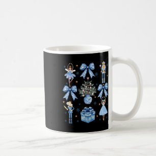 Mug Casse-noisette à noeud bleu Coquette Noël Joyeux N