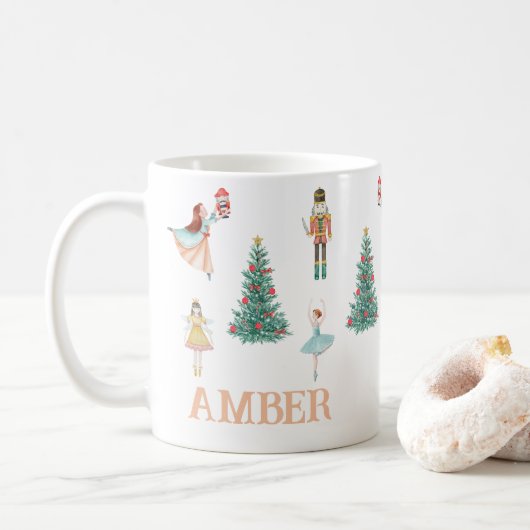Mug Casse-noisette personnalisée & Ballerina Noël mign (Avec donut)